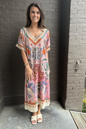 Jurk Tropical roze
