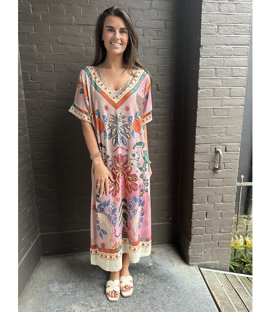 Jurk Tropical roze