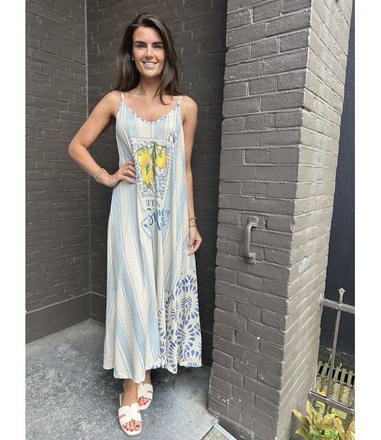 Jurk Summer vibes blauw