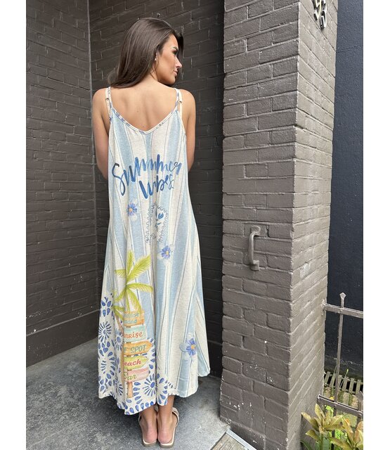 Jurk Summer vibes blauw