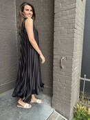 Jurk Party plisse zwart