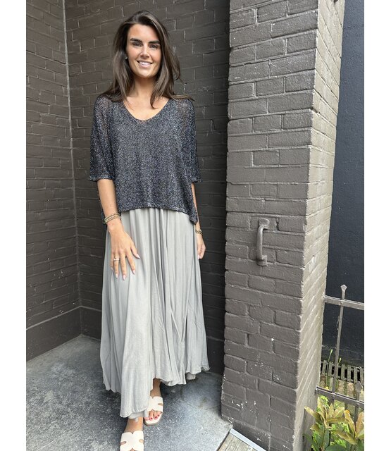 Top Bling zwart