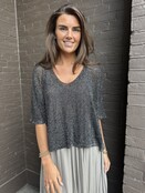 Top Bling zwart