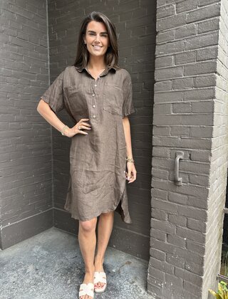 Jurk Liza bruin