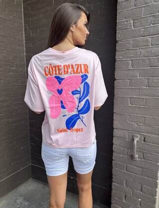 T.Shirt Cote D"azur roze