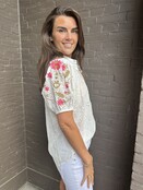 Blouse broderie /roze