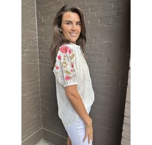 Blouse broderie /roze