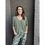 Top Simone groen glitter