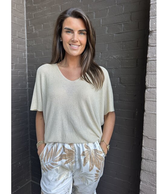 Top Simone goud glitter