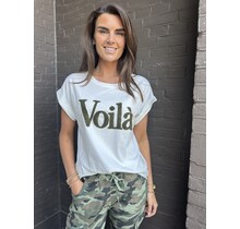 Top Voila wit/groen