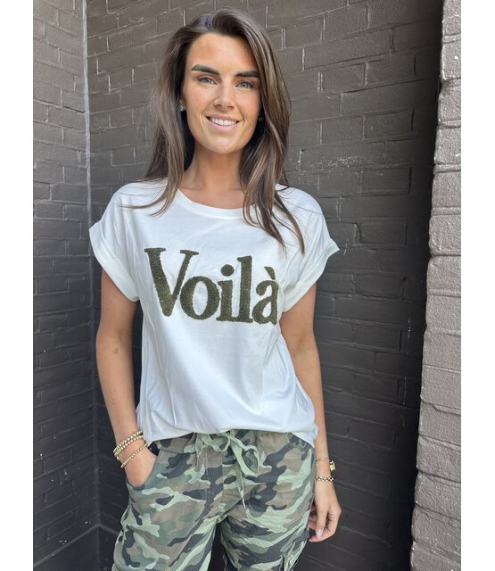 Top Voila wit/groen