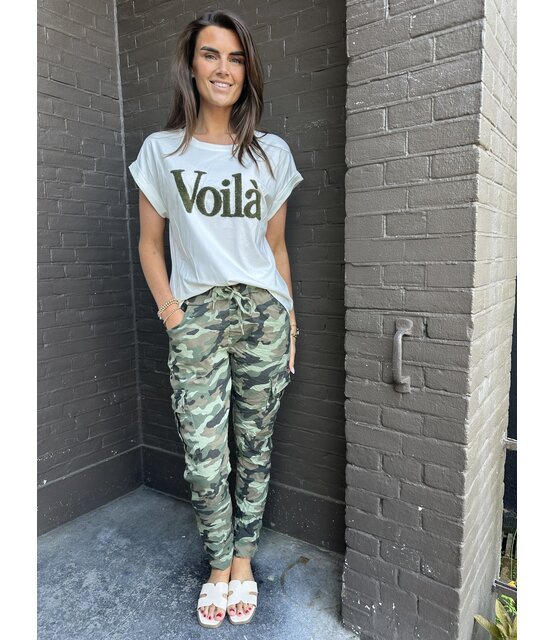 Top Voila wit/groen
