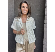 Jas Flower beige
