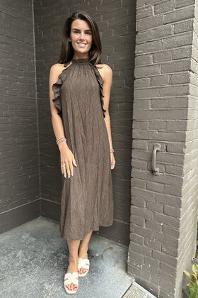 Jurk Leila bruin