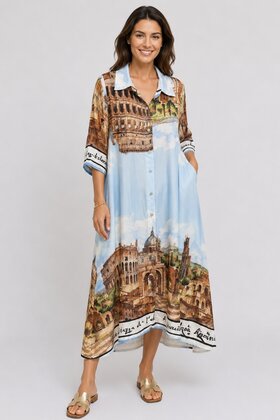 Jurk Rome blauw