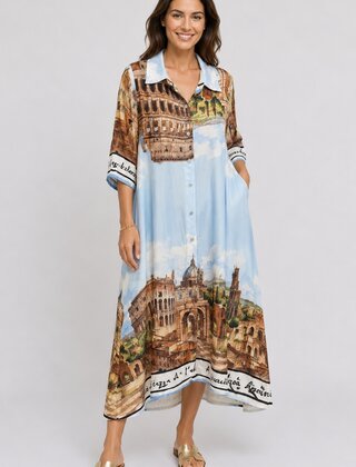 Jurk Rome blauw