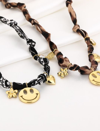 Ketting Smiley Zwart