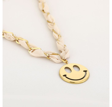 Ketting Smiley beige