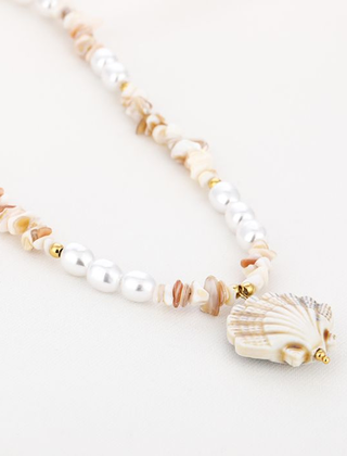 Ketting Schelp Beige