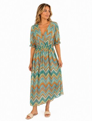Jurk janne aqua