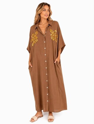 Jurk Tosca Bruin