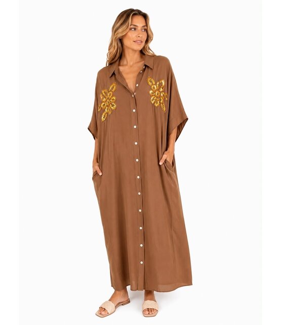 Jurk Tosca Bruin