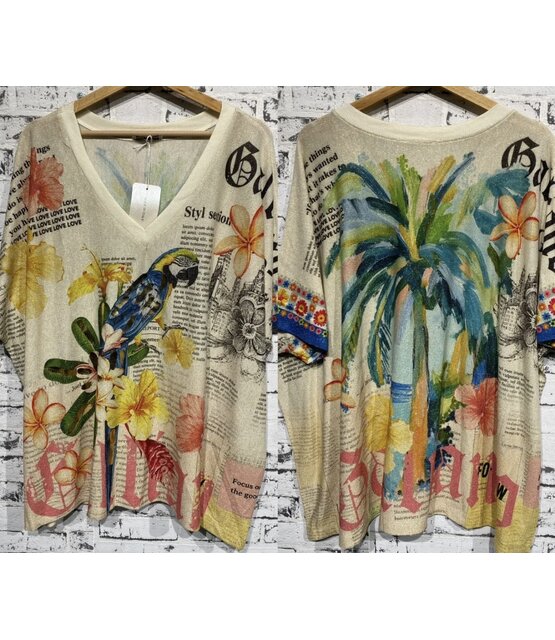 Top Lurex Papegaai