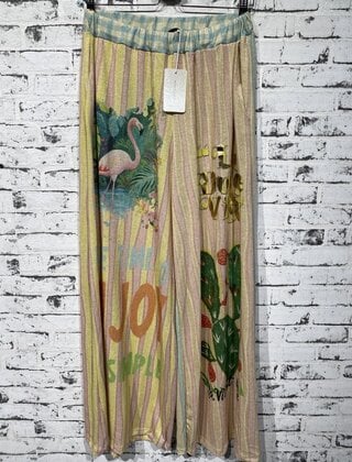 Broek Lurex Flamingo