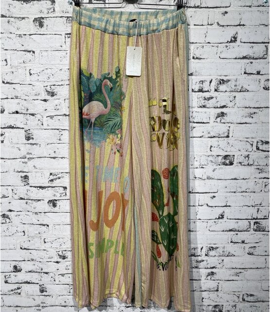 Broek Lurex Flamingo