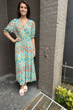 Jurk janne aqua