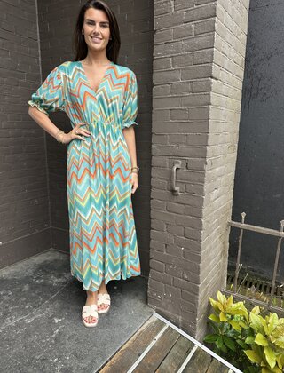 Jurk janne aqua