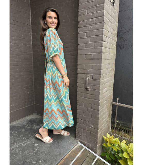 Jurk janne aqua