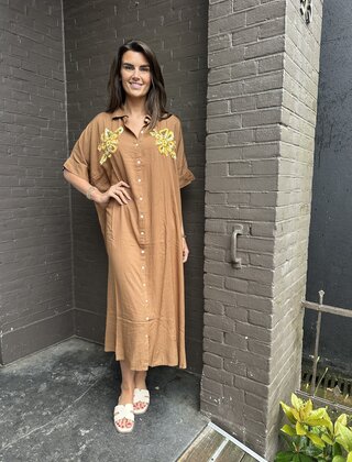 Jurk Tosca Bruin