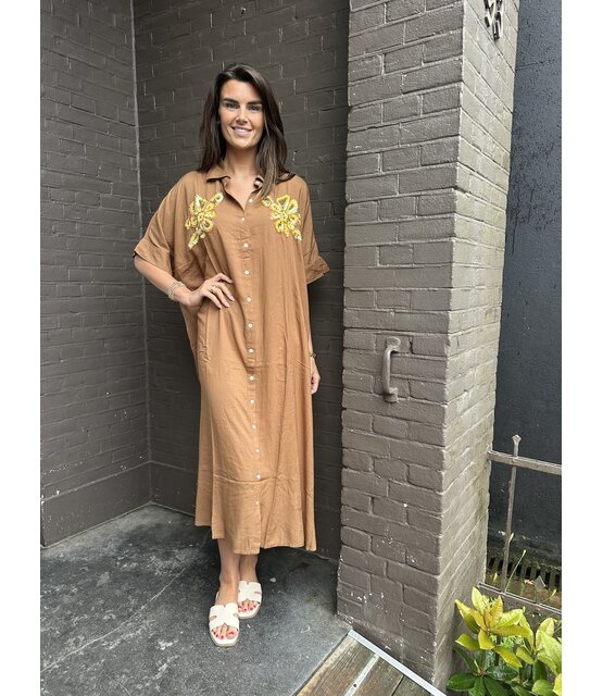 Jurk Tosca Bruin