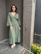 Jurk Wafel Groen