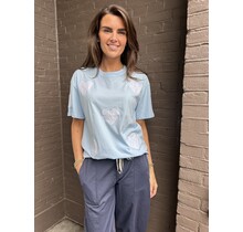 T-shirt Kant Hart Blauw