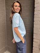 T-shirt Kant Hart Blauw