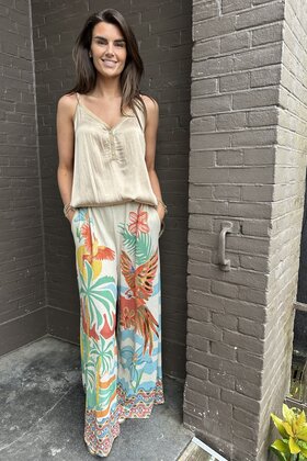Broek Lurex Papegaai