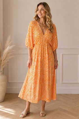 Jurk Leopard Oranje