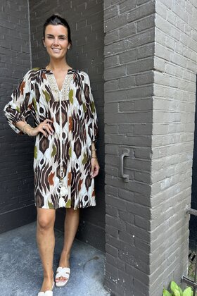 Jurk Boho bruin