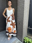 Jurk Palm off white
