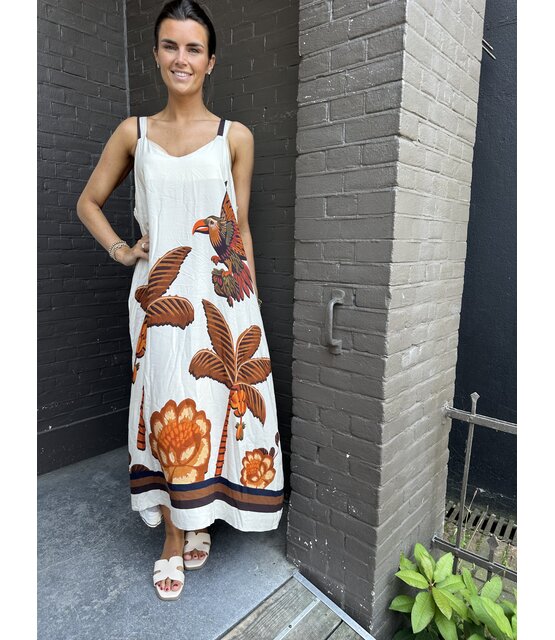 Jurk Palm off white