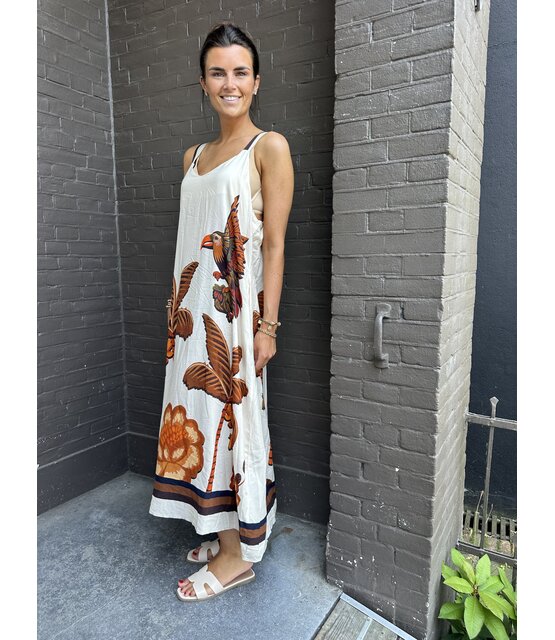 Jurk Palm off white