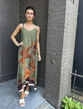 Jurk Palm groen
