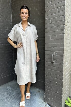 Jurk Mariska taupe