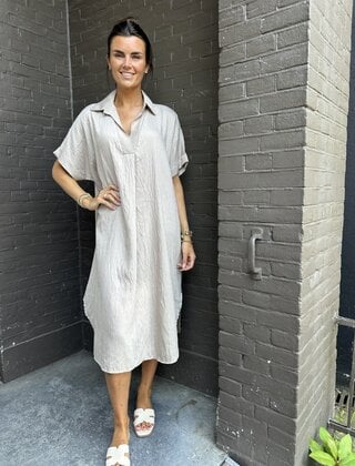 Jurk Mariska taupe