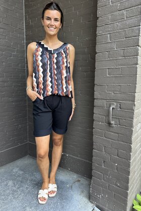 Top Travel print zwart