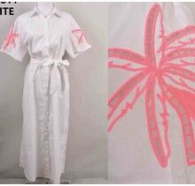 Jurk Paris wit/roze
