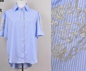 Blouse Saar blauw streep