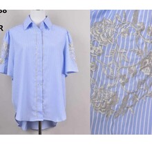 Blouse Saar blauw streep